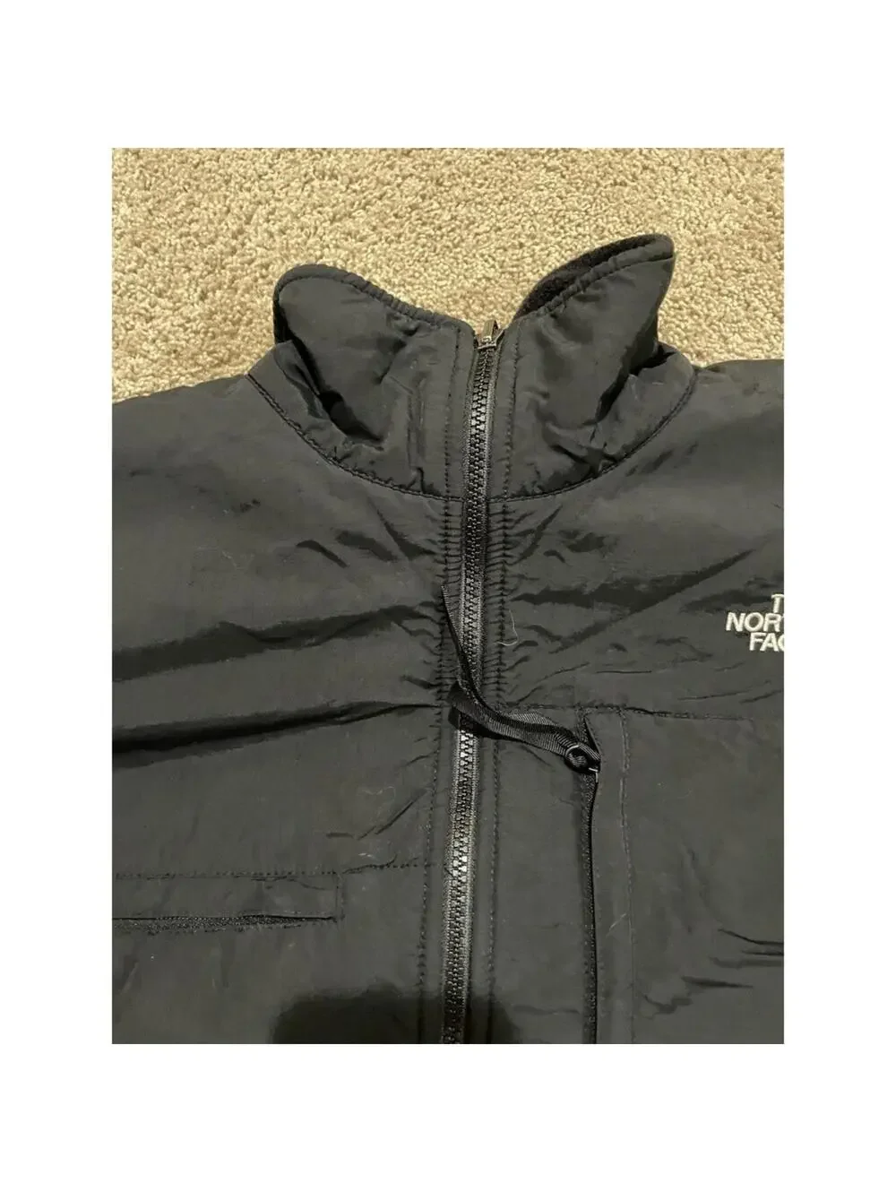 Men’s The North Face Black Denali Fleece Fill Zip Jacket XXL